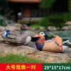 Jardín de Casa Creativo Balcón Patio Paisaje Decorativo Rocalla Animales Flotantes en Agua Patos Amarillos Adornos Artesanías de Resina