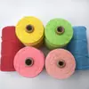 Cuerda de algodón trenzada multihilo de 4 mm con núcleo de color tembloroso, cuerda de algodón para manualidades DIY hechas a mano, tapicería, personalización