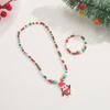 Colgante decorativo navideño pulsera de dibujos animados collar traje cuentas de arroz de vidrio traje de collar con cuentas accesorios de joyería