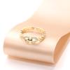 Personalidade Europeia e Americana Nicho Ferradura Fivela Anel de Diamante Anel Ajustável de Abertura Banhado a Ouro Pulseira Feminina Elegante para Todos os Jogos