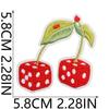 Nuevas Pegatinas de Tela Bordadas de Frutas Ropa Bolsa Parche Decorativo Cereza Boca Pequeña Etiqueta Bordada por Computadora Bordado Woodra Planchado