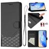 Adecuado para funda de cuero TCL 50 SE INFINIX Hot 50 5G con relieve de panal, tarjetero, funda protectora antirrobo