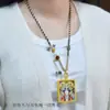 Cuerda de collar tejida a mano retro de Xizang, cuerda de borla de colgante de thangka de jade Hetian de cera de abeja, cuerda de joyería para mujer y hombre, venta al por mayor