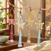 Brocado Borboleta Pérola Alegria Borboleta Pingente de Franja Pacote de Material DIY Anel de Fivela Borboleta de Brocado Chinês Conjunto Artesanal Lote Misto