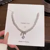 Collar de perlas con microincrustaciones de circonita estilo coreano para mujer, lujo ligero, elegante, cadena de clavícula de alta gama, accesorio para el cuello de diseño nicho
