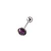 Anillo para la lengua de acero inoxidable con rosca externa, con diseño de chica sexy caliente, con gota de aceite y estrella brillante, con piedra natural, para cruzar fronteras, Flash Sexy