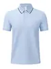 Camisa Polo de Manga Corta con Tecnología de Waffle Clásico y Tacto Frío con Cuello de Solapa Ropa de Trabajo con Logotipo e Impresión de Texto Uniforme de Trabajo de Verano