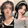 Tiara Floral com Pérolas para Mulheres 2026 Novo Estilo Lenço de Cabelo Trançado Fita Estilo Coreano Prendedor de Cabelo Acessórios de Cabelo Tiara Grampo de Cabelo