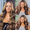 Peluca de comercio exterior, estilo europeo y americano, con encaje frontal, negra, grande, ondulada, rizada, africana, con encaje frontal, cobertura total.