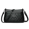 Bolsa feminina 2026 novo modelo bolsa transversal, bolsa de ombro feminina, bolsa quadrada pequena bordada para senhoras, bolsa acolchoada de grande capacidade