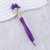 Caneta Giroscópio Rotativa Criativa Alívio de Estresse Cabeça de Boneca de Pelúcia Desenho Animado Caneta Esferográfica de Bola Plástica Rosto Sorridente 3D Caneta Presente Venda por Atacado