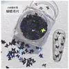 Decorações de Arte para Unhas com Glitter Borboleta Aurora Item Quente da Internet Acessórios Pequenos Prata Laser Peças de Decoração para Unhas DIY