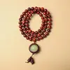 Atacado Sandália de Sangue Sândalo Africano Folha Pequena Sândalo Vermelho Contas Budistas, Vários Estilos e Especificações, Pulseiras Estilo Étnico, Contas de Rosário