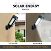 Luz solar exterior para jardín de villa, pasillo, lámpara de pared con sensor de movimiento, iluminación LED impermeable para patio, farola pequeña