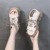 Sandalias Retro de Suela Gruesa, Piel Suave, Nuevo Estilo Primavera y Verano 2026, Antideslizantes, Suela Suave, Versátiles, Boca de Pez, Casual, con Cordones, Sandalias para Mujer