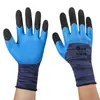 Guantes de protección laboral resistentes al desgaste de espuma de látex recubierta King transpirables King antideslizantes de goma colgante cuero trabajo guantes de protección laboral