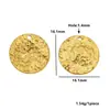 Colar de Aço Inoxidável com Pingente de Coração Plissado e Estrela de Cinco Pontas Banhado em Ouro 18K Color-Preserving Acessórios para Joias de Titânio DIY