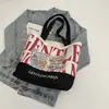 Bolsa de lona grande com estampa de letras para mulheres, novo estilo 2026, Bolsa de ombro estampada moda Gentlewoman, bolsa tote