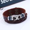 Pulsera para Hombre Estilo Coreano Aleación Ancha Cuero Genuino Piel de Vaca Joyería de Moda para Hombre Trendy Estudiantes Japoneses y Coreanos Personalizada Sencilla Joyería de Moda