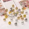 Contas Banhadas a Ouro 14K que Preservam a Cor, Contas Soltas, Contas Banhadas a Prata, Contas Espaçadoras, Contas Redondas, Pulseiras de Contas Feitas à Mão para DIY, Colares, Acessórios de Joias