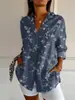 Estación Independiente Transfronteriza Europea y Americana Más Vendido Camisa Larga para Mujer Primavera Verano Otoño Camisa de Hombro Pez Impresión 3D