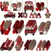 24 piezas Adornos de gnomo de madera para el Día de San Valentín Marca de madera a cuadros de búfalo del Día de San Valentín gnomo de amor con adornos colgantes de cuerda