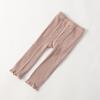 Leggings do bebê Primavera e Outono Médio Grosso Algodão Penteado Branco Styline Base da Menina Orelha Borda Nove Pontos Meia-calça Infantil