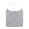 Estilo Garota Popular Costas Bonitas Decote nas Costas Bolinhas Onduladas Alça Fina Regata 100% Algodão Feminino Verão Roupa de Baixo Roupa de Fora Slim Base Top Curto