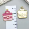 Equipo Médico Gorro de Enfermera Termómetro Jeringa Gota de Aceite Aleación Accesorios para Joyería DIY Collar con Llave Pulsera Colgante