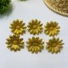 Venda Quente Transfronteiriça Artificial 4cm Ouro Preto e Prata Pequeno Crisântemo 12 Folhas Girassol Cabeça de Flor Pequena Margarida Atacado