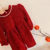 Vestido de Invierno para Niña con Forro de Felpa, Engrosado, Nuevo Modelo 2026, Vestido Brillante de Princesa para Niños, Vestido Elegante para Bebés