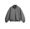 Ropa Vintage Yidao Otoño 2026 Nuevo Estilo Americano Sencillo Color Sólido Holgado Corto Ajuste Limpio Cuello Alto Chaqueta de Aviador