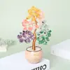 Adorno de Árbol de la Vida de Cristal Natural de Siete Colores Adorno Creativo Atracción de Riqueza Árbol del Dinero Decoración de Entrada del Hogar Venta al por Mayor