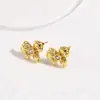 5 Pendientes de Botón con Forma de Lazo Corazón Alas Estrella de Mar Chapados en Cobre Color 18K Conservador de Color Joyería Personalidad Estilo Minimalista Pendientes para Mujer