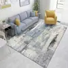 Nueva Alfombra de Sala de Estar Estilo Chino Lujo Ligero Arte Abstracto Tinta Alfombrilla de Piso Estilo Nacional Simple Moderna para Dormitorio al Lado de la Cama Manta Completa