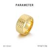Anel de tendência europeia e americana banhado a vácuo personalizado retrô simples aço inoxidável 10mm diamante liso anel masculino