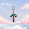 Llavero de Minecraft Tótem de No Muerto Manzana Dorada Armadura de Resurrección Cuchillo Famoso Colgante Acrílico 2D