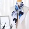 Estilo K Lenço Quadrado 90 Elegante Seda de Imitação Sarja Feminina Decorativo Lenço de Seda Feminino Toque de Seda DIY Lenço Fino de Seda
