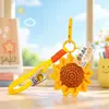 Novo Pingente de Girassol para o Dia do Professor, Chaveiro de Girassol Desenho Animado Fofo para a Volta às Aulas, Pequeno Presente Prático para Professores