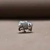 Yiluya Prata de Lei S925 Acessórios DIY Feitos à Mão Pulseira de Contas Elefantinho Contas Soltas Elefante Furo Horizontal Contas Espaçadoras Atacado