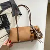 Bolso Boston Retro de Gamuza Escarchada para Mujer 2026 Nuevo Diseño Pequeño de Nicho Bolso de Hombro Único Bolso Versátil para el Trabajo