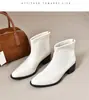 Botines de Tobillo de Tacón Grueso Puntiagudos Estilo Británico para Mujer 2026 Otoño/Invierno Nueva Llegada Botas Versátiles Adelgazantes Moda Súper Caliente Botas Martin