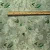 Borboletas Verdes Brincando na Neve, Tecido de Seda Jacquard Xiangyun em Viscose, Camisa de Estilo Nacional Chinês Novo, Colete, Tecido Artesanal Cheongsam