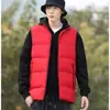 Chaleco acolchado para hombre con cuello alto, versátil y cálido para otoño e invierno, elegante chaleco de algodón sin mangas, top holgado