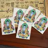 Gran Venta Tíbet Nepal Puro Pintado a Mano Thangka Buda de la Medicina Forma de Calabaza Tarjeta Núcleo