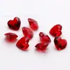 Wuzhou Pedra Preciosa Coração de Vidro Pedra Solta Atacado 3*3-8*8mm Coração de Vidro Cabochão com Base Pontiaguda Fornecedor Fabricante