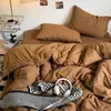 Juego de cuatro piezas engrosado clase A algodón puro ropa de cama 100% algodón funda de edredón funda de almohada sábana bajera faldón de cama dormitorio de estudiante juego de tres piezas 4