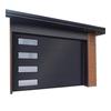 Perspectiva Puerta de Garaje Basculante Eléctrica Puerta Enrollable Tipo Persiana Antirrobo Puerta Enrollable Hogar Villa Vidrio Placa de Aluminio Puerta Basculante de Garaje