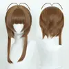Cardcaptor Sakura Sakura Kinomoto Peruca Cosplay Kashiwabara Sakura Tomoyo Cardcaptor Sakura Peruca de Cabelo Curto com Franja