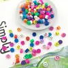 100 Cuentas Separadoras de Arcilla Polimérica Suave Fruta Dibujos Animados Letras Inglesas Perforadas Cuentas Sueltas Rebanadas Pulsera Material para Abalorios Joyería